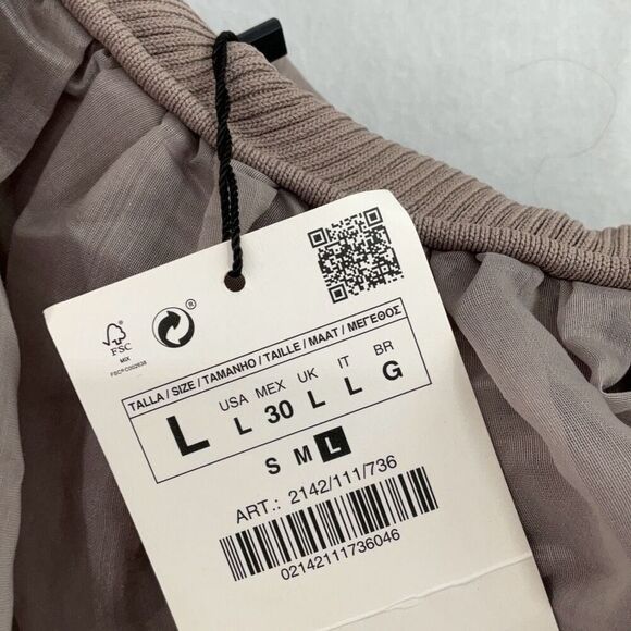 NWT Zara Gray One Shoulder Ruffle Knit Organza Mini Dress Large - Picture 3 of 9